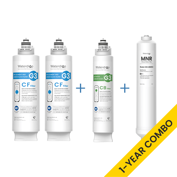 Waterdrop G3P800 RO System Replacement Filters - 800GPD