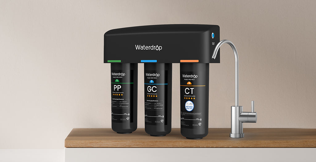Undersink Water Filter System with Dedicated Faucet Waterdrop TSB