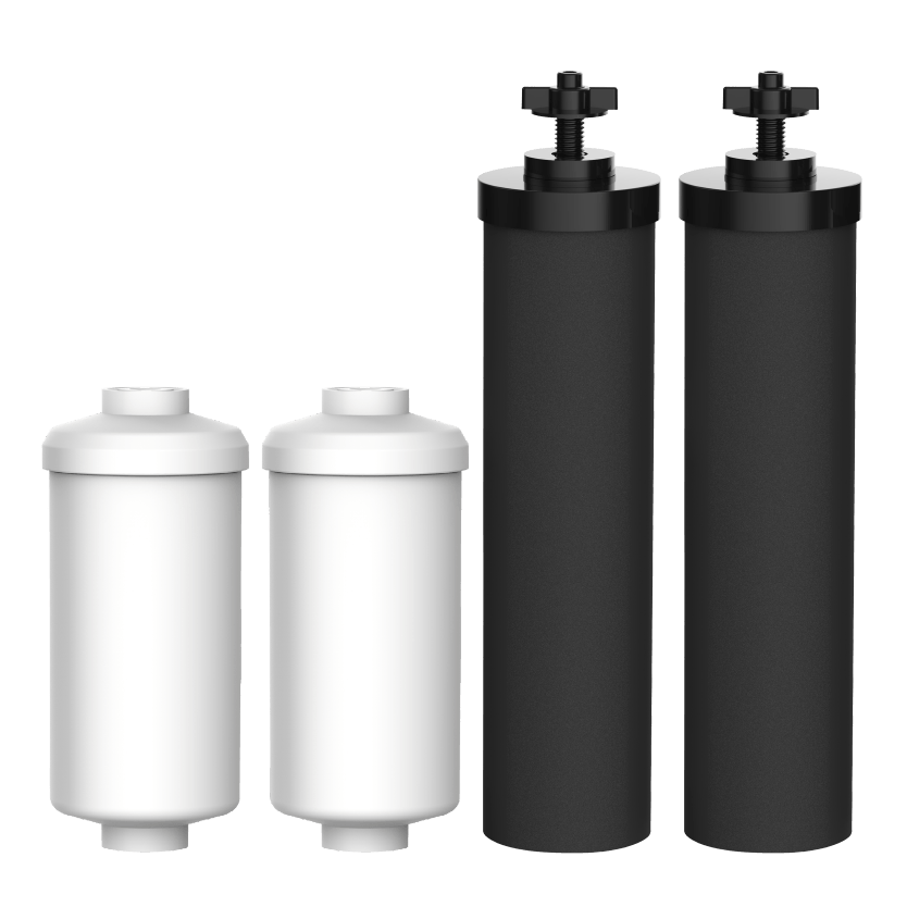 Black Elements & Fluoride Filters Replacement for Waterdrop King Tank Systems and Other Gravity-fed Filtration Systems